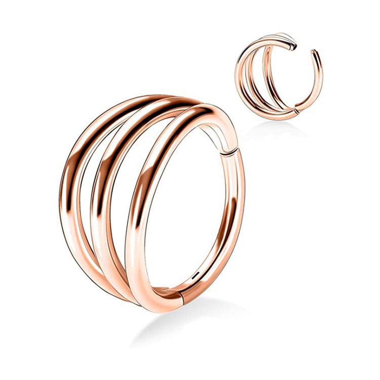 Rose gold three-layer
