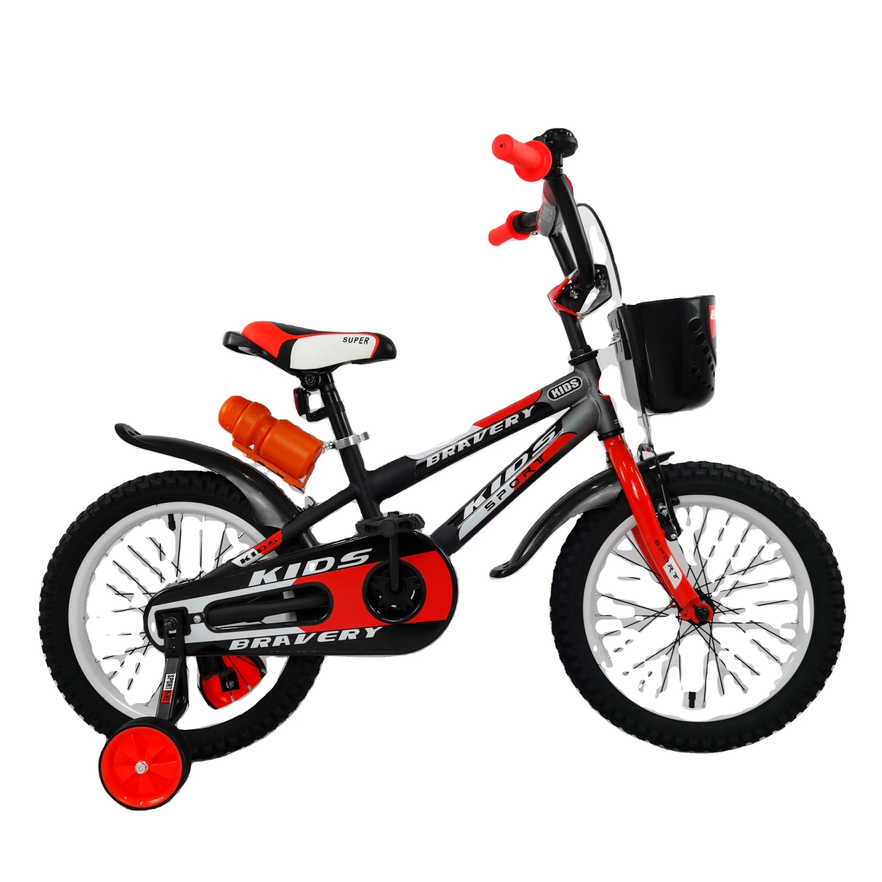Bicicleta de 16 pulgadas con botella trasera para niños, con cesta delantera, para montar en bicicleta al aire libre de 3 a 12 años