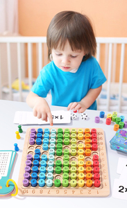 儿童数学学习玩具，有趣的木制蒙特梭利教育数学学习乘法板游戏 - Product Image 3
