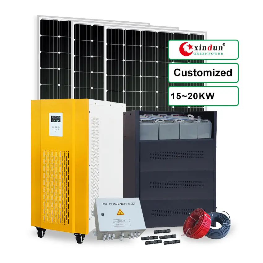 12000 Watt 10kw Inversor Híbrido Sistema de Energia Solar Off grid 50 Kw 40kw Painel Solar Híbrido Sistema Kit 20000w no preço Home