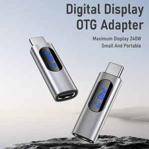 TUTI USB C uzatma adaptörü PD 240W USB C erkek USB C kadın genişletici dönüştürücü ile dijital ekran telefon için - Product Image 5