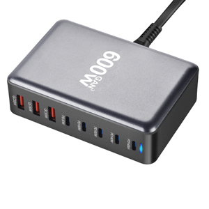 <strong>US</strong>/EU/UK/<strong>AU</strong> <strong>Plug</strong> 5 USB-C 3 USB-A Ports Desktop 600W GaN Charger Support Fast Charging PD140W QC30W Power Chargers Adapters - Product Image 3