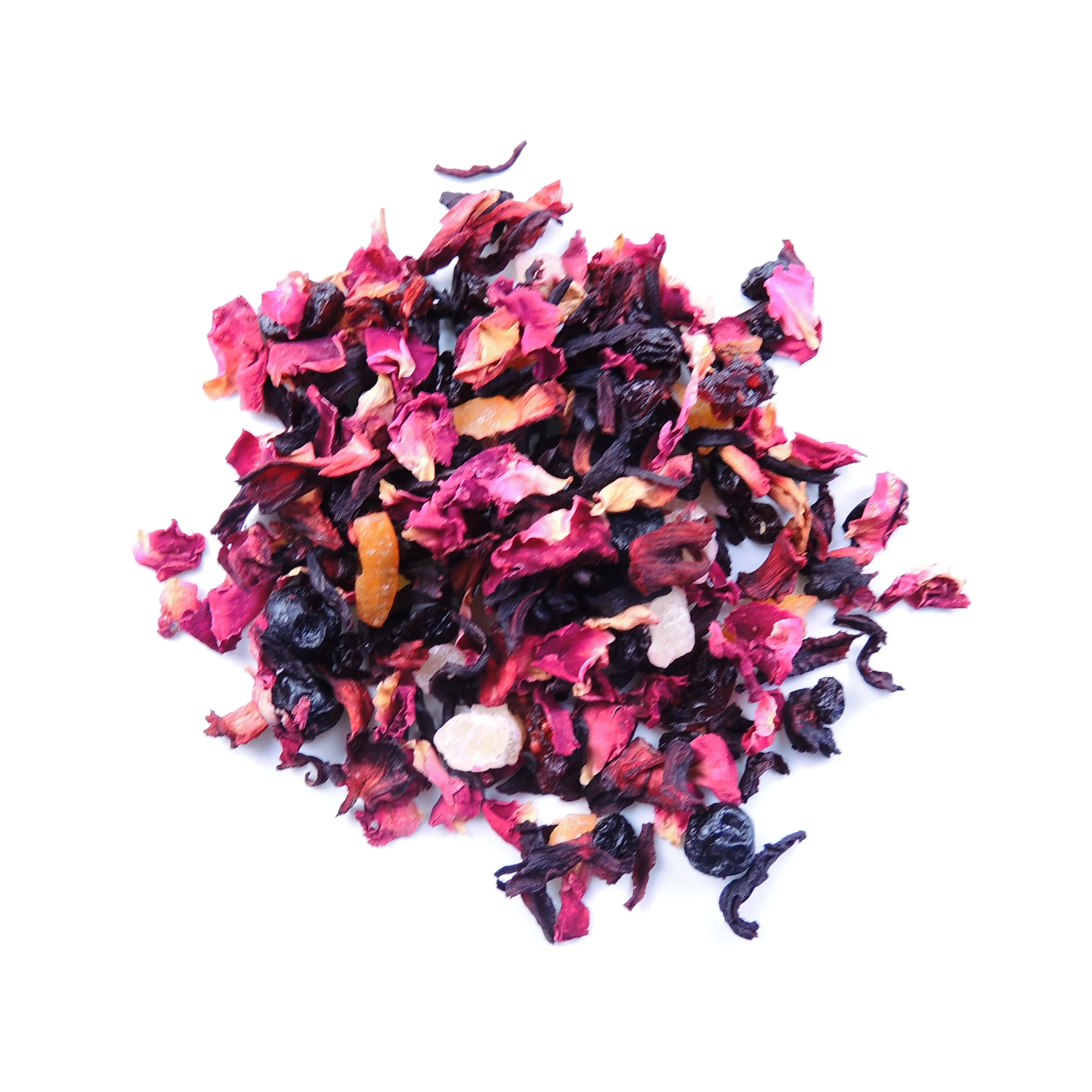 Cherry Rose Tea Blended Hibiscus Pfirsich Ananas Früchte Blumen geschmack Tee freies Koffein für kaltes Gebräu