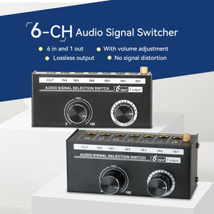 <strong>Audio</strong> Equipment Amplifier Active Speaker <strong>Switch</strong> Box 6 Ch <strong>Audio</strong> signal Switcher L R Stereo Channel Selector 3.5 6.5mm Interface - Product Image 2