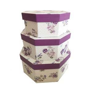 Scatole di cartone decorative di immagazzinaggio della scatola di carta d'imballaggio del regalo e del mestiere annidati rettangolo su ordinazione all'ingrosso con i coperchi - Product Image 4