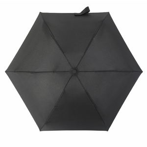 Pequeno Portátil Preto Alumínio Quadro <span class=keywords><strong>Manual</strong></span> Aberto Cor Sólida 5 Dobras Saco Compacto Guarda-chuva