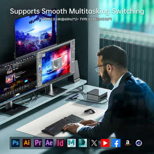 F1A Intel Core Ultra 125H Gaming Mini PC 14-core 18-thread Intel Arc Graphics Computer PC AI Mini PC Gaming Computer - Product Image 6