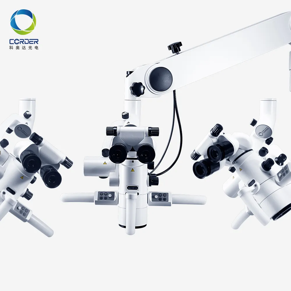 كوردر 520-D التحكم عن طريق مقبض microscopio الصين مجهر الأسنان أسعار اللبية مجهر جراحي مجهر الأسنان