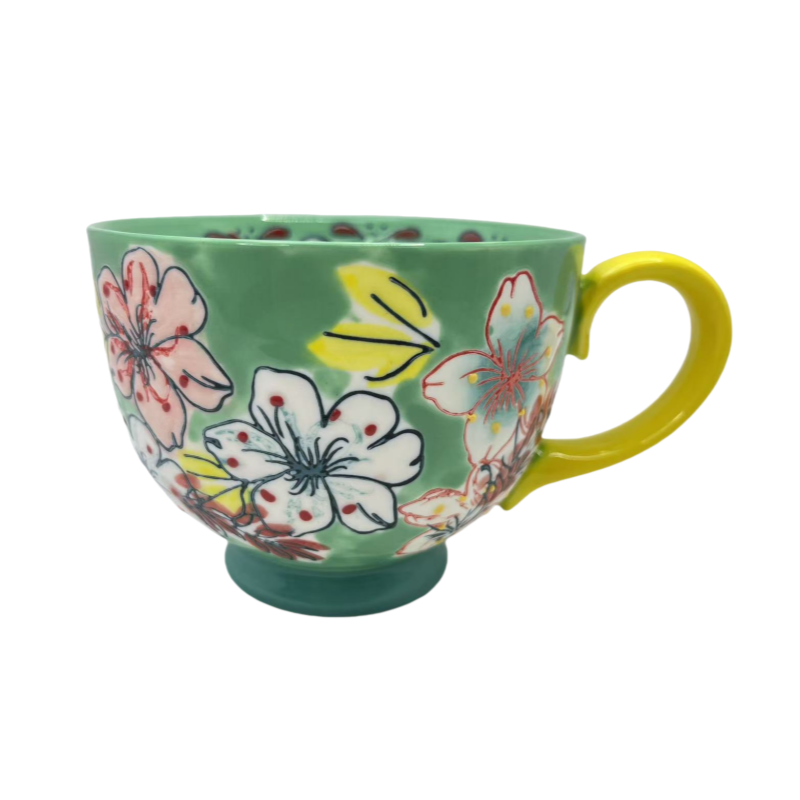Green relief flower 61
