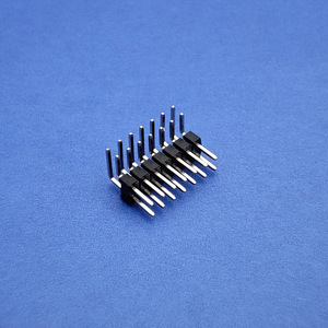PCBピンヘッダー金メッキロングピン2.54mmブラックブラス直角表面実装オスコネクタ3ピンSCARTメスヘッダーPBT - Product Image 2