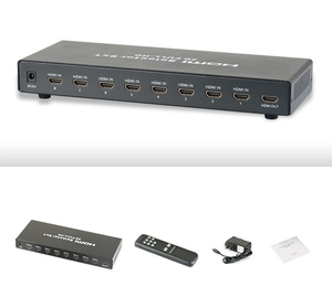 <strong>HDMI</strong> Selector 8x1 Switcher <strong>8</strong> Port Video <strong>Switch</strong> Hub 3D Full HD 1080P with IR Remote Control for PS4 Pro DVD Laptop PC - Product Image 1