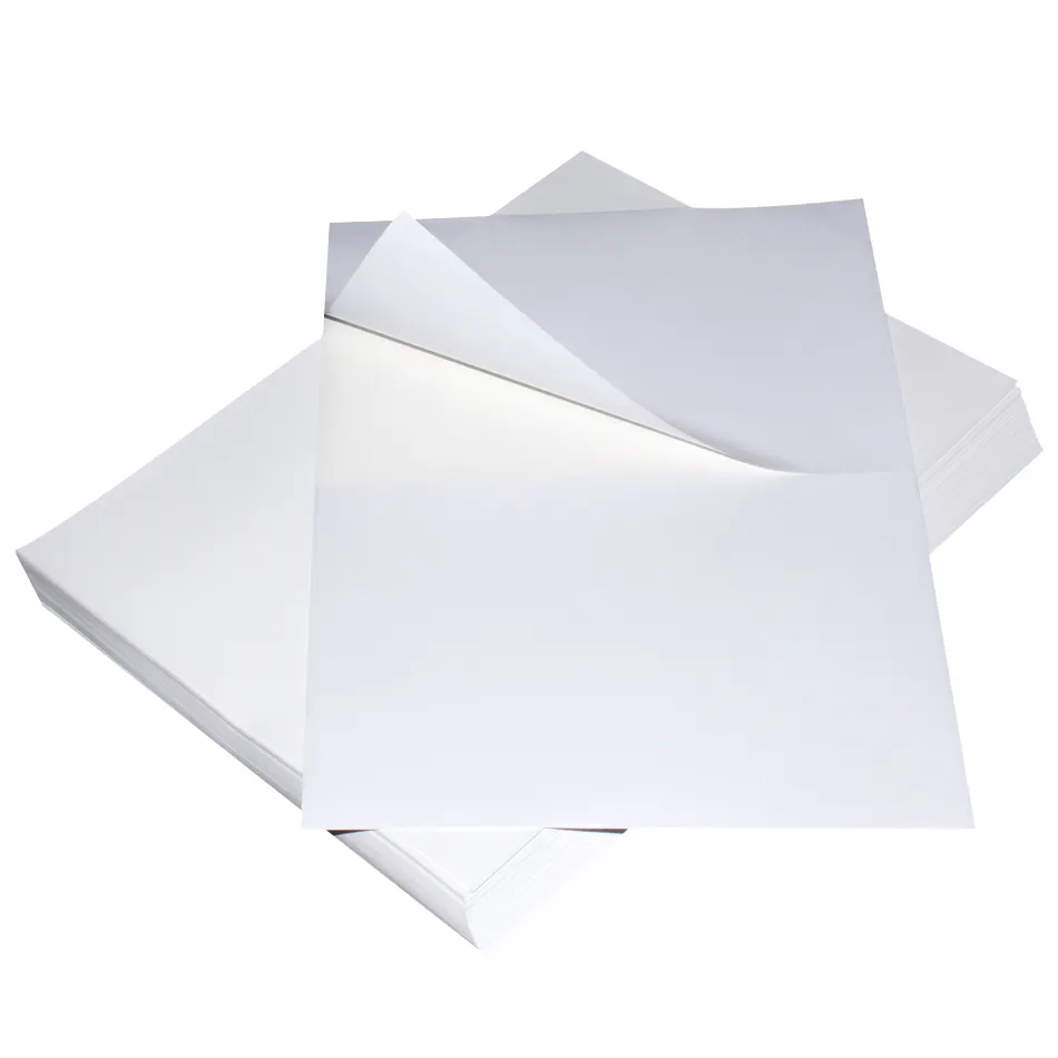 A4 8.5 "X 5.5" 2 up adesivo di carta autoadesivo A4 bianco Woodfree carta a4 etichetta per stampante Laser/a getto d'inchiostro