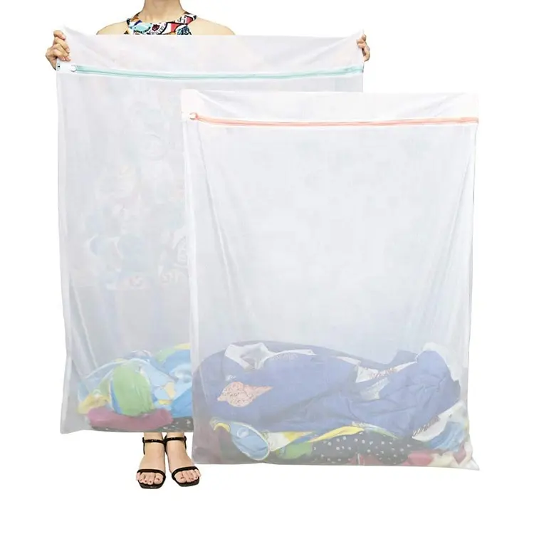 43,3x35,4 Zoll Extra Large Fine Mesh Net maßge schneiderte Wäsche sack mit Reiß verschluss für Delicate Coats Decken Spielzeug Bettwäsche Vorhänge