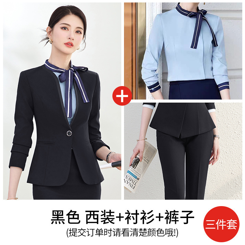Black suit pants and shirt