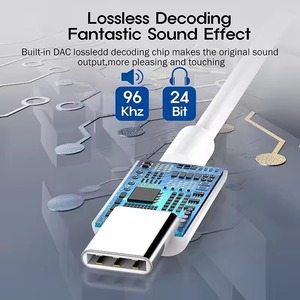 2合1 usb-c型至3.5毫米Aux音频耳机适配器电缆全新用于iPhone 15 OTG电源适配器由PC制成 - Product Image 4