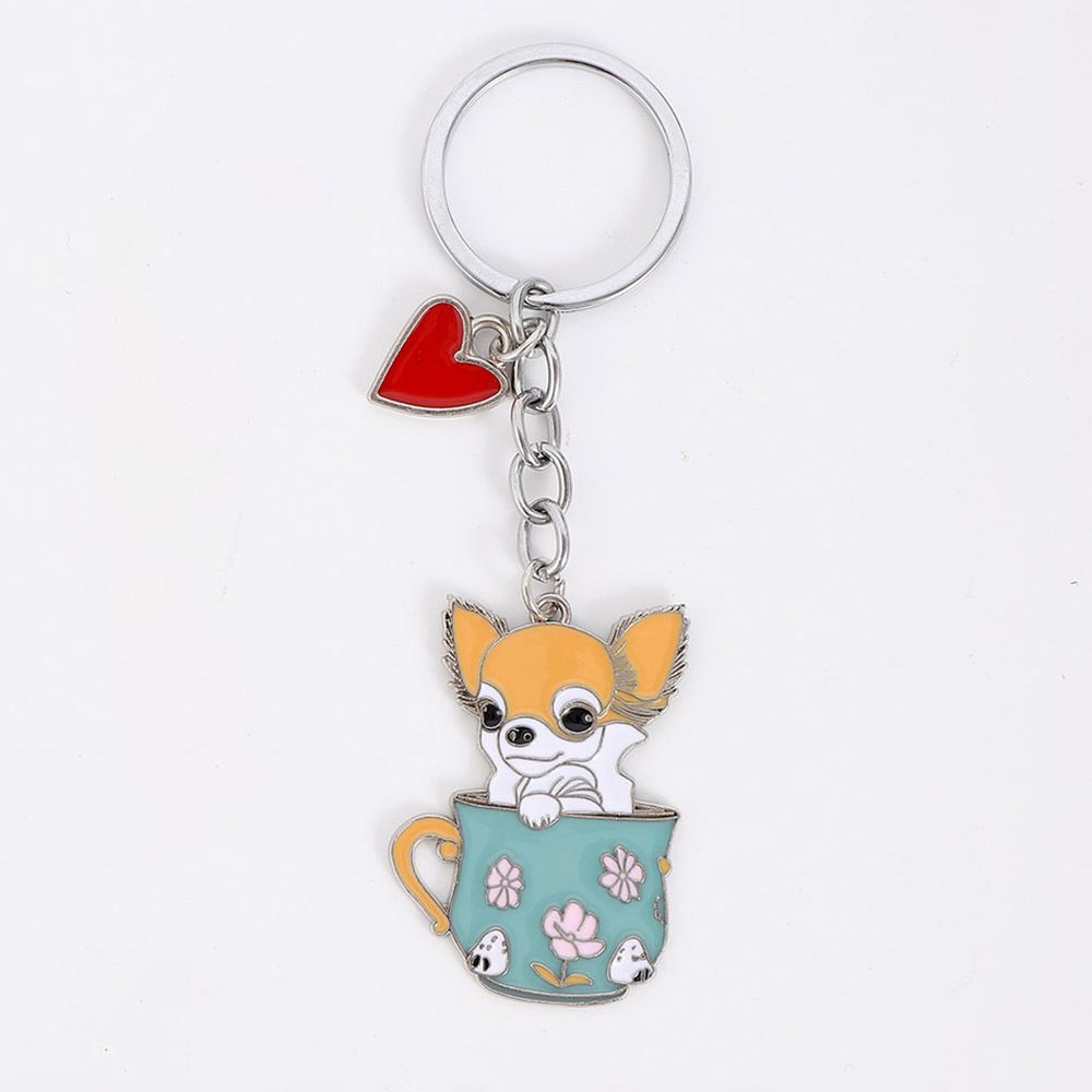 Tasse à thé Chihuahua + coeur rouge