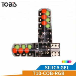 Yobis ล่าสุด COB 12ชิปซิลิคอนฟังก์ชั่นหน่วยความจำอ่านหลอดไฟ T10 LED RGB พร้อมรีโมทคอนโทรล