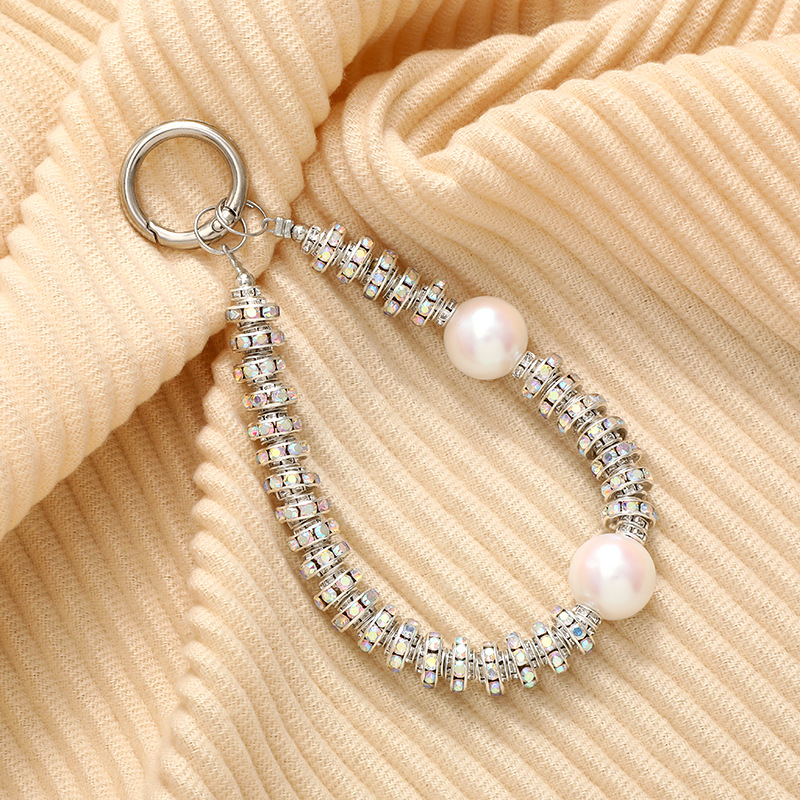 Bague Zircon Blanc + 2 Perles