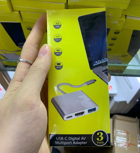 Adaptador USB C a HDMI 3 en 1 Hub multipuerto tipo C a HDMI 4K, USB 3,0 y USB C Adaptador convertidor de puerto de carga de entrega de energía