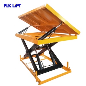 Plataforma elevadora de carga de 1 tonelada mesa elevadora de tijera con función de inclinación para carga y descarga de material