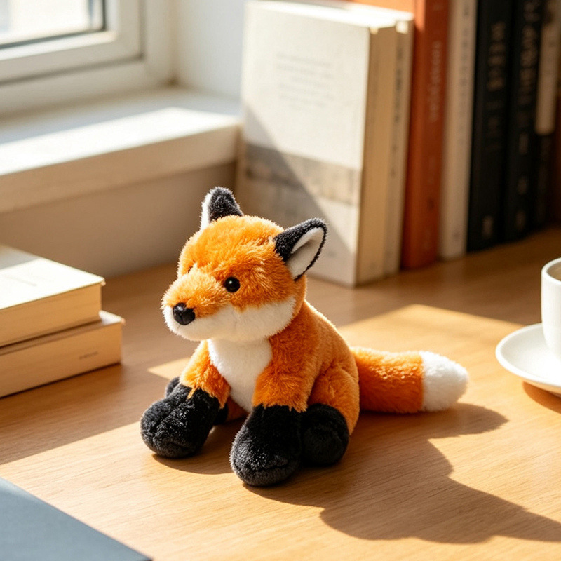 Figurine de renard assis de 6 pouces