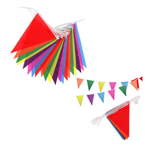 Diseño personalizado 100% poliéster sublimación impresa banderín pancarta colgante triángulo banderín cadena bandera para fines decorativos - Product Image 1