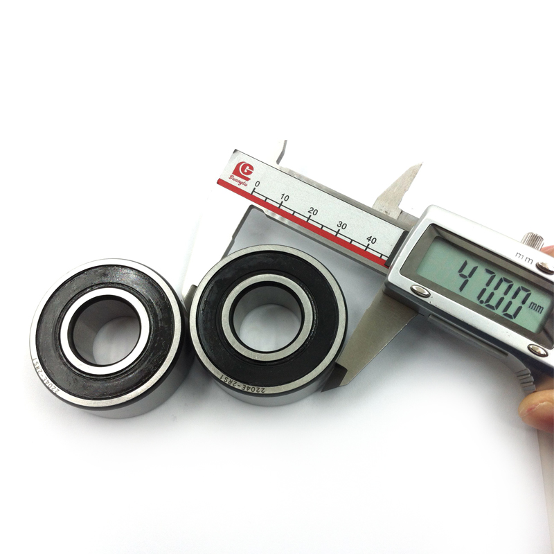 Cylindrical hole rubber seal self aligning ball bearing 2204E 2RS spherical ball bearing