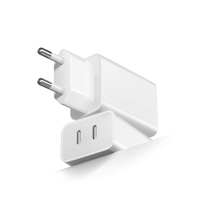 EU CE GS急速充電式壁充電器デュアルUSB-C電源アダプター10W出力OTP iPhone 14 13 12 11 Pro 10 8 7 iPadに対応 - Product Image 2