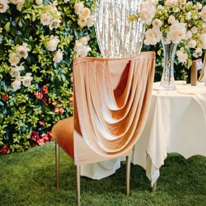 <span class=keywords><strong>2025</strong></span> nóng bán rượu sâm banh Vàng NHUNG XÙ treo lên Swag chiavari Ghế tựa lưng bìa - Product Image 3