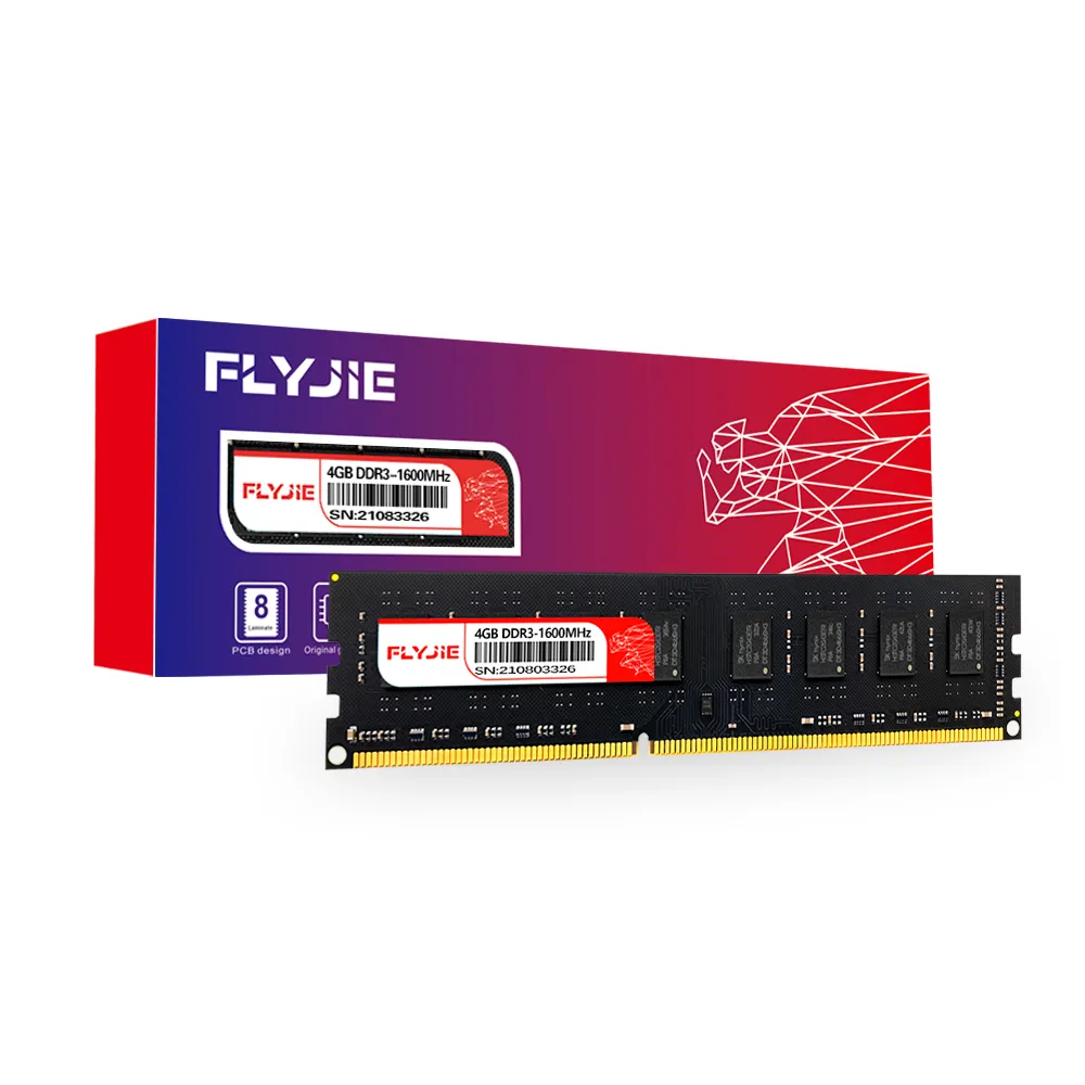 Flyjie ชิ้นส่วนคอมพิวเตอร์ DDR3,2GB 4GB 8GB PC RAM 12800 1333MHz หน่วยความจำ1600MHz