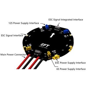 2024 Hot Sales <strong>EFT</strong> Large Current Power Distribution Board PDB Board 12S 480A for Agricultural Drone Quadcopter Hexacopter - Product Image 3