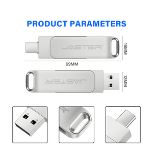 Döner 2 in 1 tip c Usb bellek sürücüler 3.0 2.0 8Gb 16Gb 32Gb 64Gb 128Gb Usb C Memory Stick döner FlashDrive kalem sürücü - Product Image 2