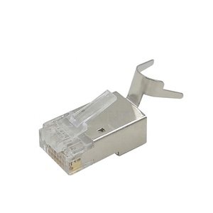 Kexint ขั้วต่อ8P8C RJ45 UTP ชุบทอง Cat6A/Cat7 FTP EZ สำหรับสายเคเบิลโทรศัพท์และการใช้งาน STP - Product Image 2