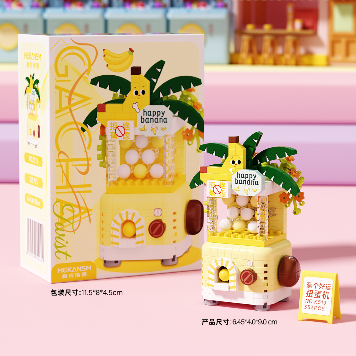 Máquina Gashapon de la Suerte con Plátanos