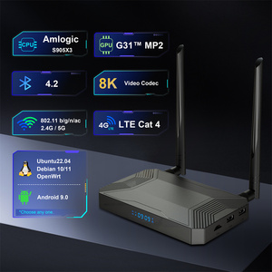 RTC Auto Power On/off TV Box <strong>Linux</strong> Ubuntu Debian Dual OS Amlogic S905X3 8K <strong>Decoding</strong> 4G Lte Android TV Box with SIM Card Slot - Product Image 5