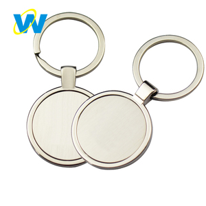 单向定制圆形金属空白钥匙扣钥匙链自定义形状钥匙扣 - Product Image 1