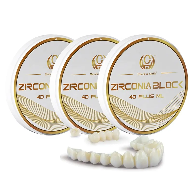 Bloques dentales de circonia cúbica, piezas dentales de Zirconia multicapa, Mpa, CAD CAM STML, gran oferta, 4D Plus, 1200