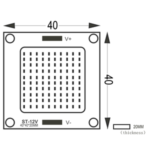 <strong>40</strong>*40mm COB Chip 12V 20w 50W <strong>LED</strong> Module Light 6000K White Color Used in Flood Light - Product Image 2