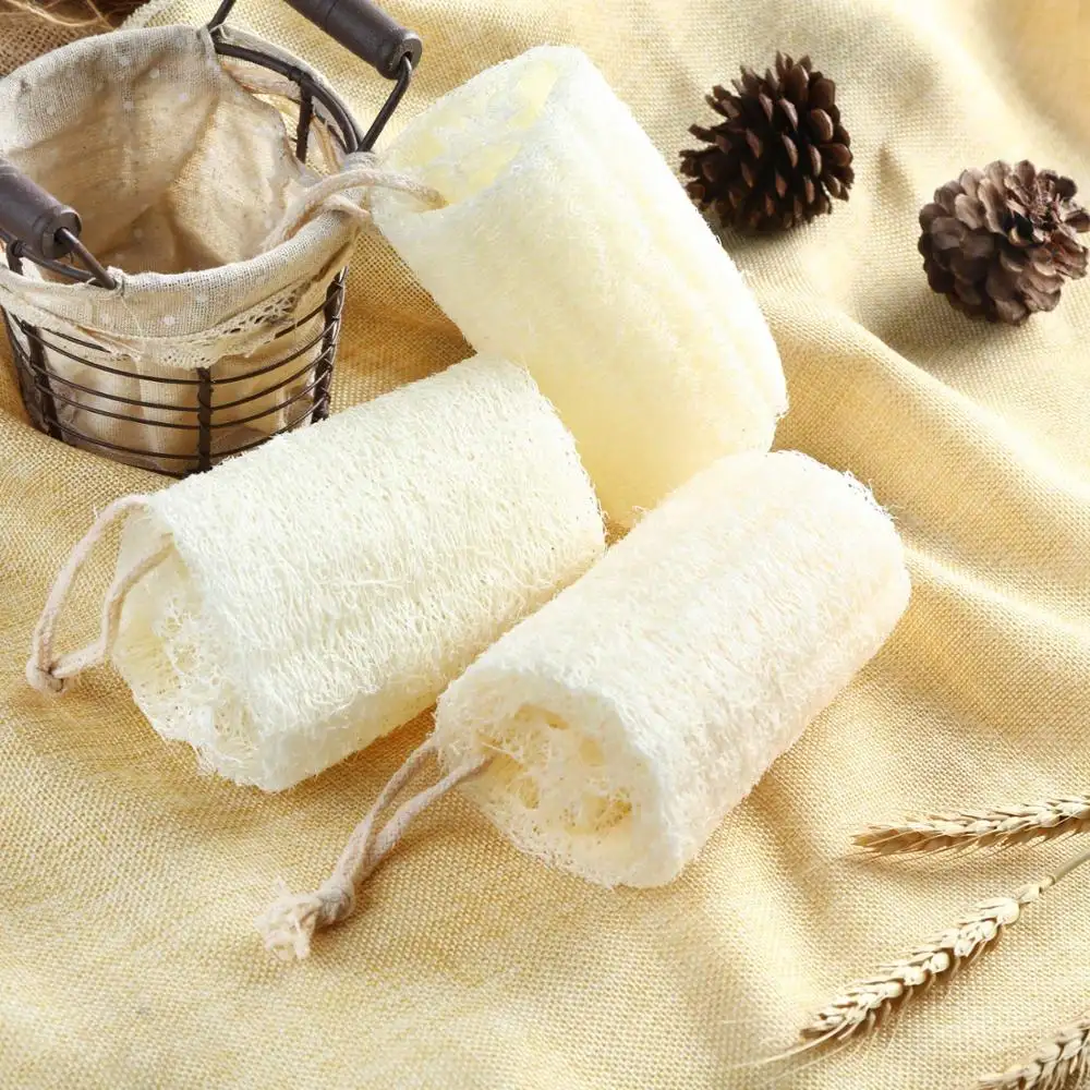 Esponja de baño Loofah, cepillo exfoliante corporal orgánico Natural