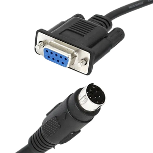 8ピンミニディンオス-オスDB9RS232PLCプログラミングケーブル10フィート - Product Image 2
