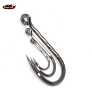 TAKEDO ISEAMA <span class=keywords><strong>C</strong></span>-6 Custom Atacado Alto Aço Carbono Níquel Preto Bulk Único Carpa Ganchos De Pesca