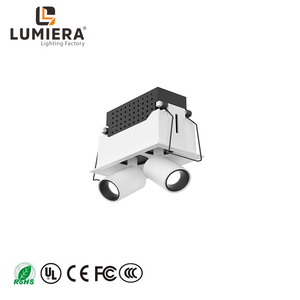 Lumiera กระจังหน้า LED หลายหัว, ไฟสปอตไลท์อลูมิเนียมอัลลอยด์สปอตไลท์ขนาดเล็กปรับได้ดีไซน์ใหม่
