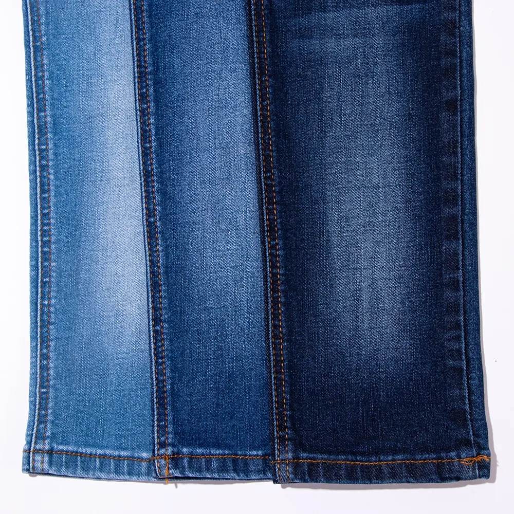 Tissu denim brut Indigo teint en fil TR extensible confortable de 9.6oz, prix d'usine