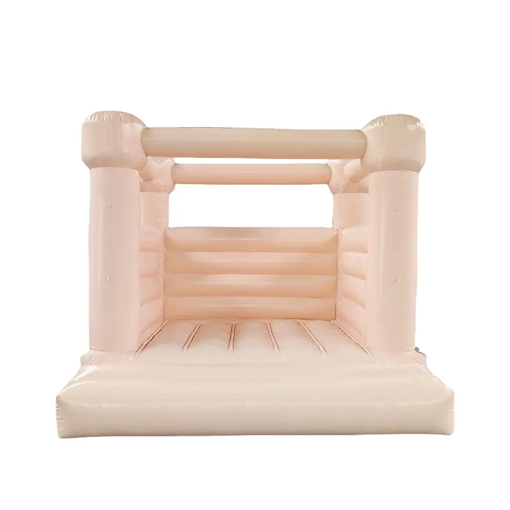 Commercial adults kids wedding jumper bounce houses with blower beige bounce house for sale
