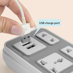 Enchufe de mesa estándar universal de 9 salidas, 2 puertos USB, enchufe de extensión múltiple, cables de extensión múltiples, tipo de enchufe de EE. UU. Para el hogar - Product Image 5