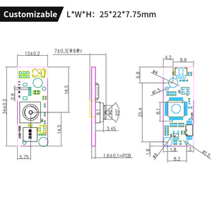 2MP 1600*1200解像度30fps GC02M2USBプロジェクターモジュールマイクロカメラモジュール
