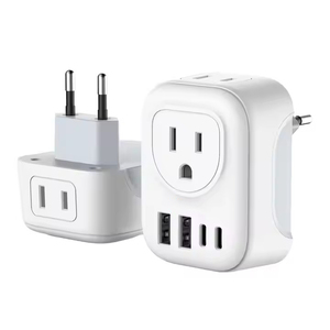 Dual USB-C 3.4 Port <strong>Multi</strong>-function Travel <strong>Plug</strong> <strong>Adapter</strong> US to Europe International Electrical <strong>Plug</strong> - Product Image 1