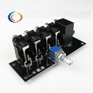 Interruptor de señal de Audio, placa de selección de entrada RCA, fuente de Audio de 4 vías, Selector de relé de señal, placa de conmutación para cine en casa