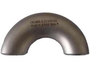 Bw 2 "150 # SS304 316 smls khuỷu tay 180 độ dài bán kính <span class=keywords><strong>1</strong></span>.<span class=keywords><strong>5d</strong></span> LR ASME b16.9 mông hàn ống lắp liền mạch khuỷu tay - Product Image 1