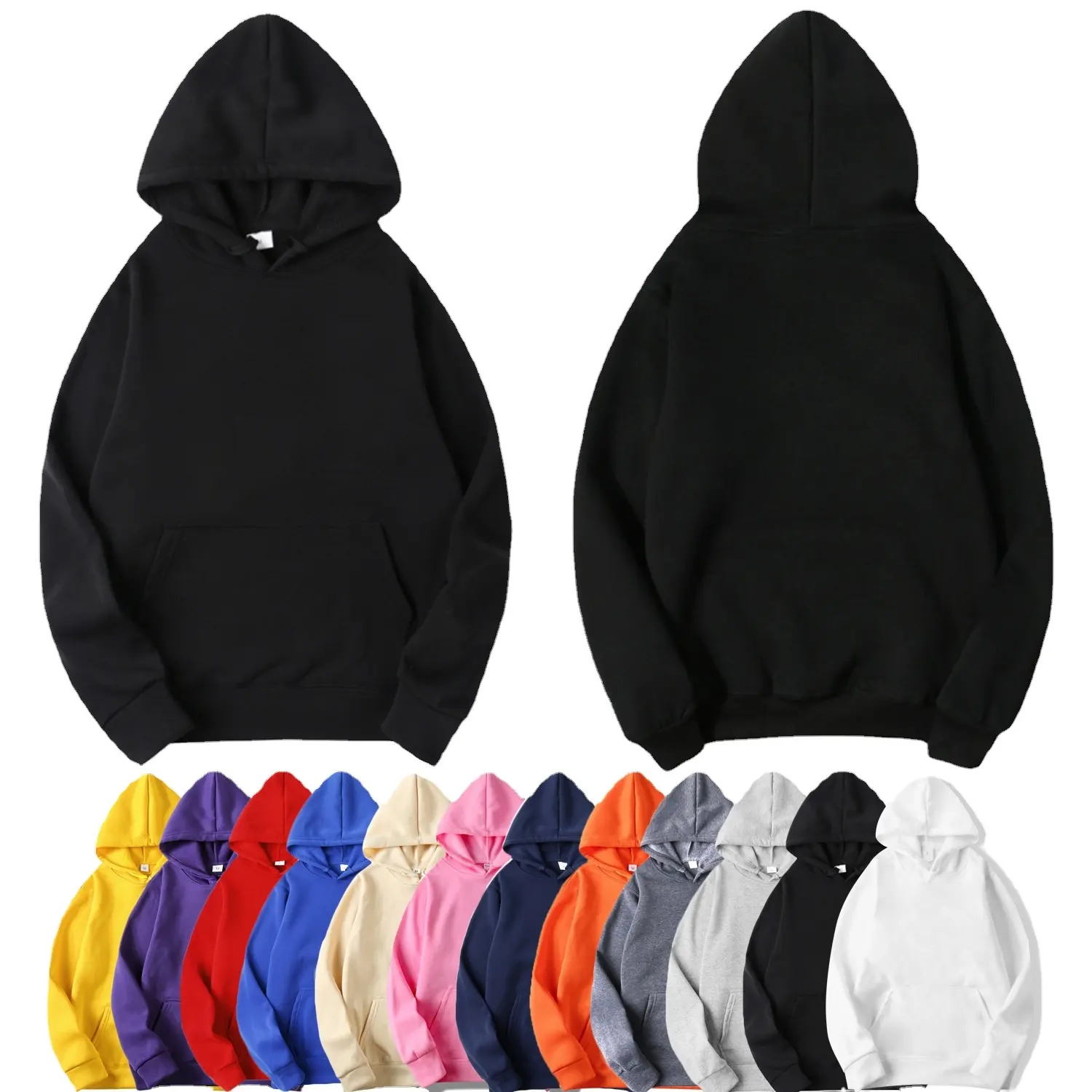उच्च गुणवत्ता प्लस आकार hoodies अपने खुद के डिजाइन के लिए व्यावसायिक निर्माण रिक्त hoodies मुद्रित
